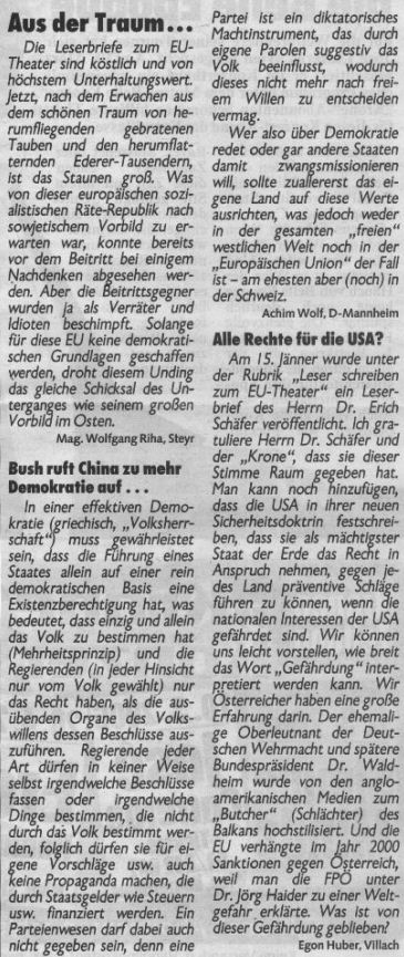 1.11.2005 Kronenzeitung AT