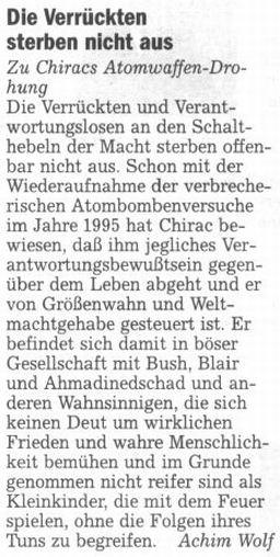 20.1.2006 Welt Kompakt