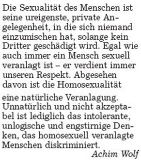 7.6.2006 Homosexualität