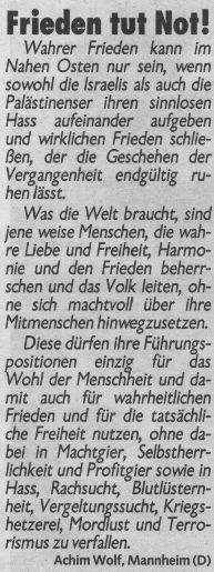 6.8.2006 Kronenzeitung AT