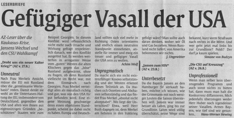 29.8.2008 Münchner Abendzeitung