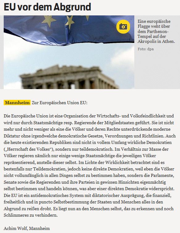 30.4.2013, Wolfsburger Zeitung / Braunschweiger Zeitung / Salzgitter Zeitung