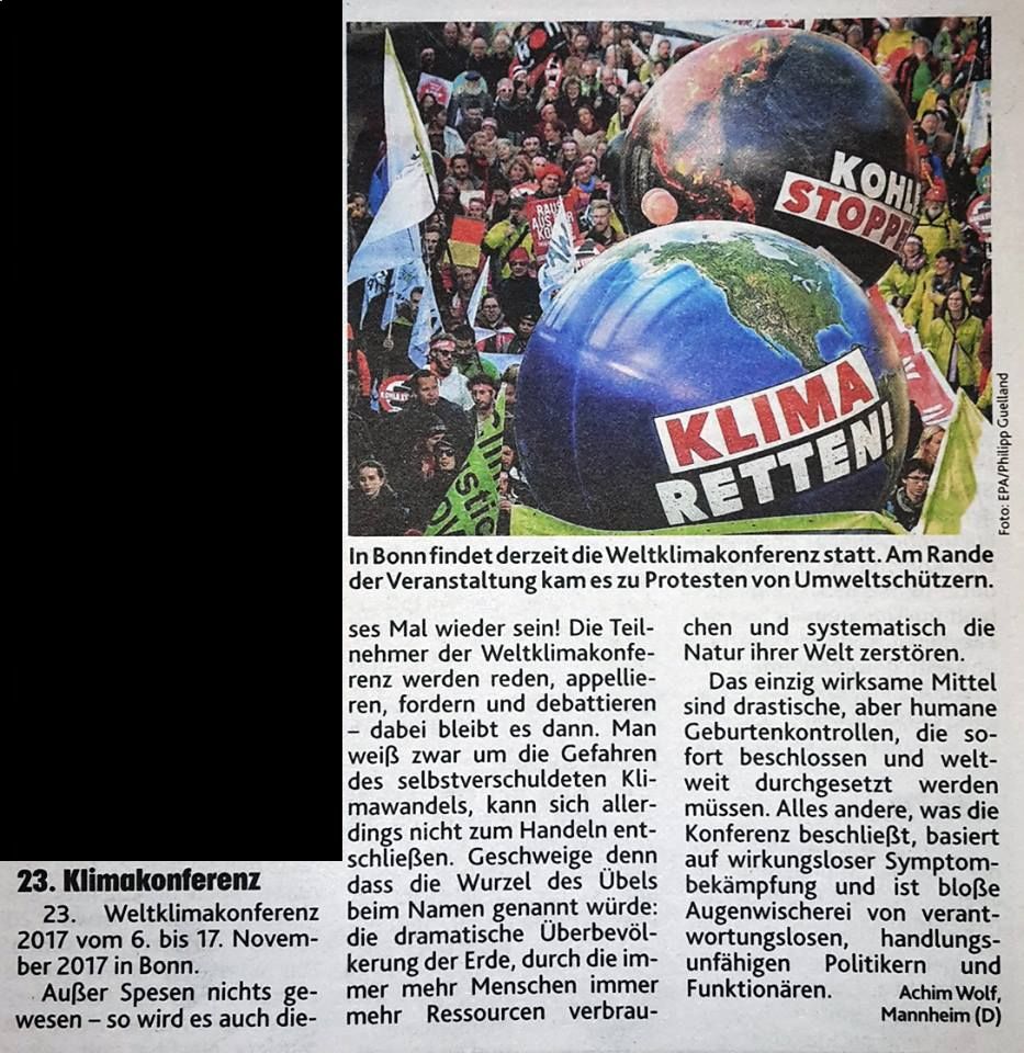 Leserbrief Kronen-Zeitung 8.11.2017