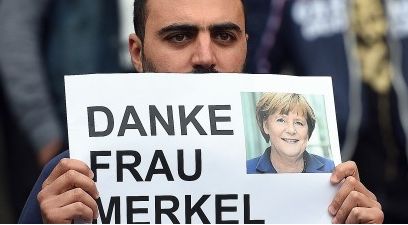 Flüchtling mit Merkel-Foto